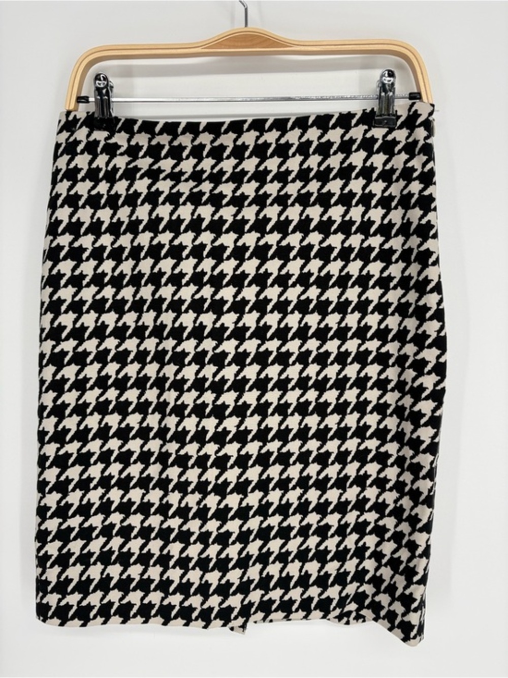 🌋 The Limited cotton Black & cream Houndstooth Pencil Skirt